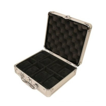 Watch Case 18 Watches Collectors Aluminum Briefcase with Handle